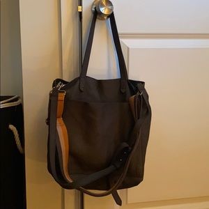 Olive green Madewell medium transport tote